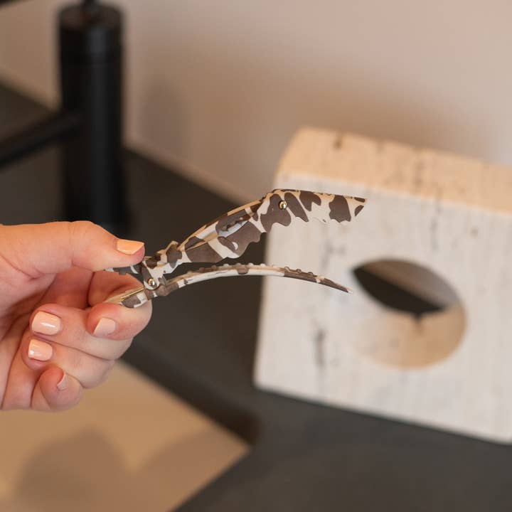 Framar Hair Brushes & Hair Accessories - Wholesale Hair Clip - Women's - FRAMAR Cow Print Alligator Hair Clips For Women, Gator Clips6