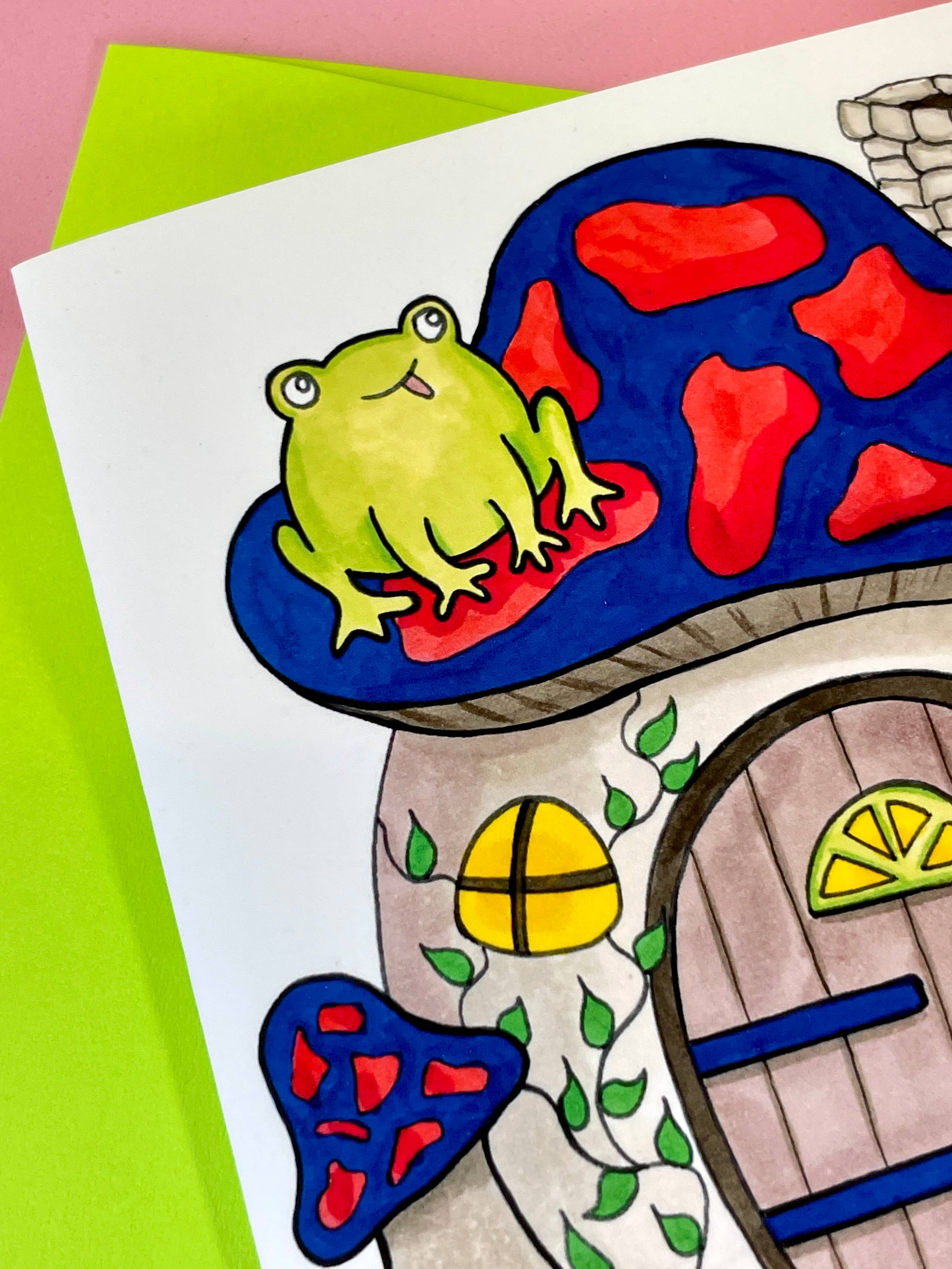 quirky burp illustrations - Wholesale Housewarming Card - Mushroom Housewarming Greeting Card2