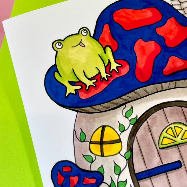 quirky burp illustrations - Wholesale Housewarming Card - Mushroom Housewarming Greeting Card2