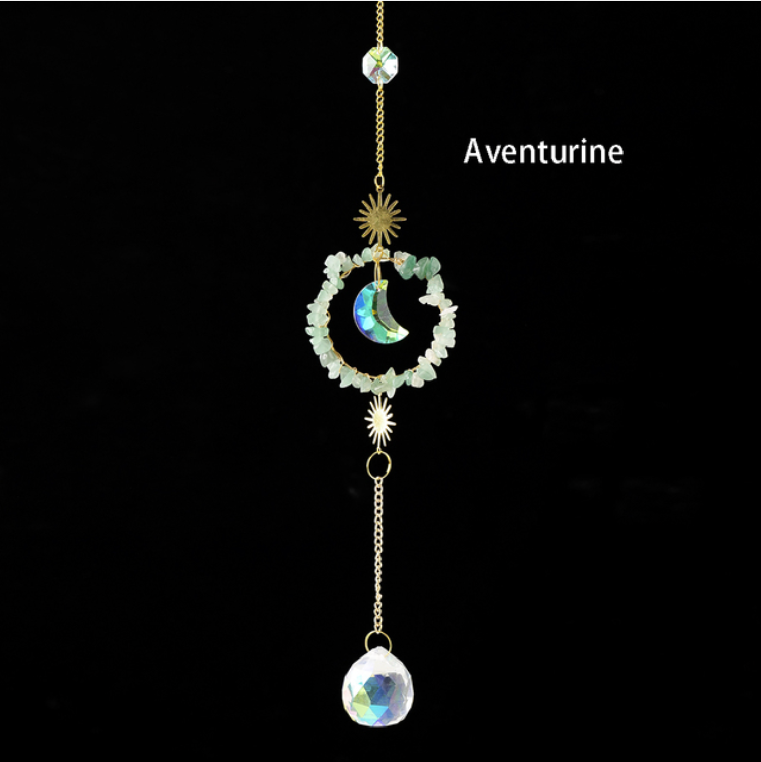 Crystolver (We Cover All Import Fees) - Wholesale Suncatcher - Round  Moon Pendant Crystal Sun Catcher Hanging3