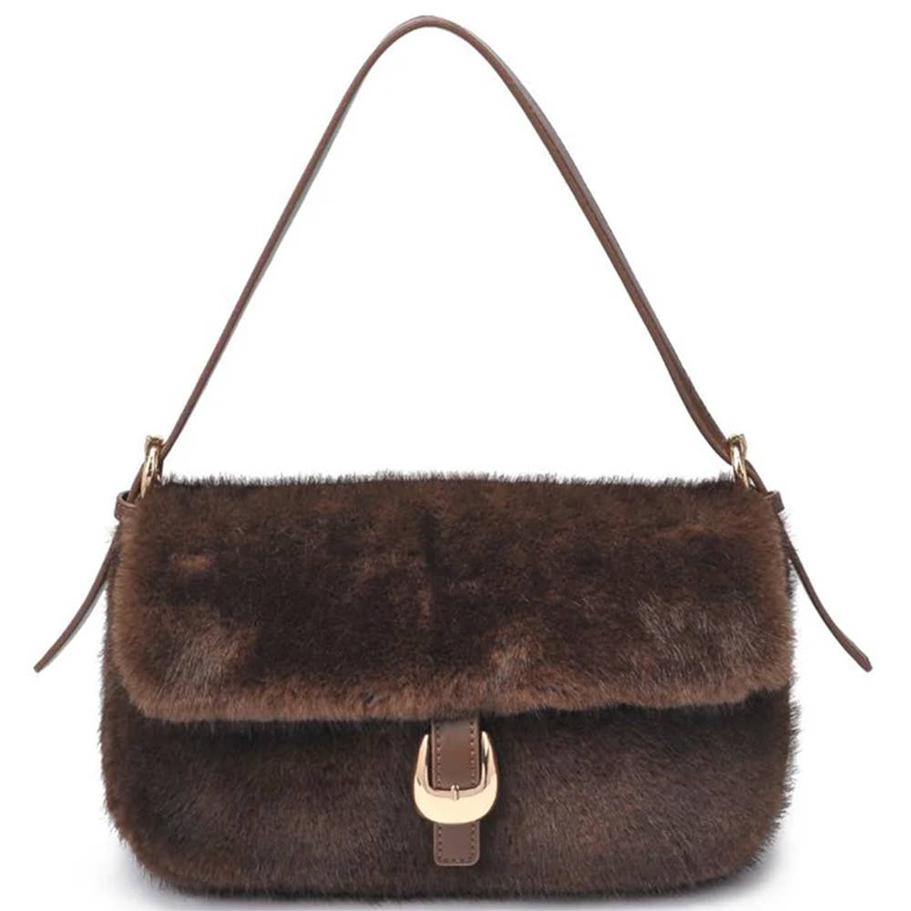 Oblige by G - Vente Sac porté épaule – femme - Sac à bandoulière en fausse fourrure 616476