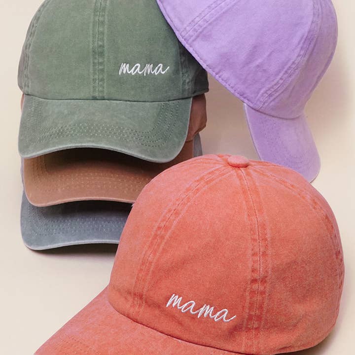 Fashion City - Wholesale Baseball Cap - Women's - Mama Lettering Embroidery Baseball Cap