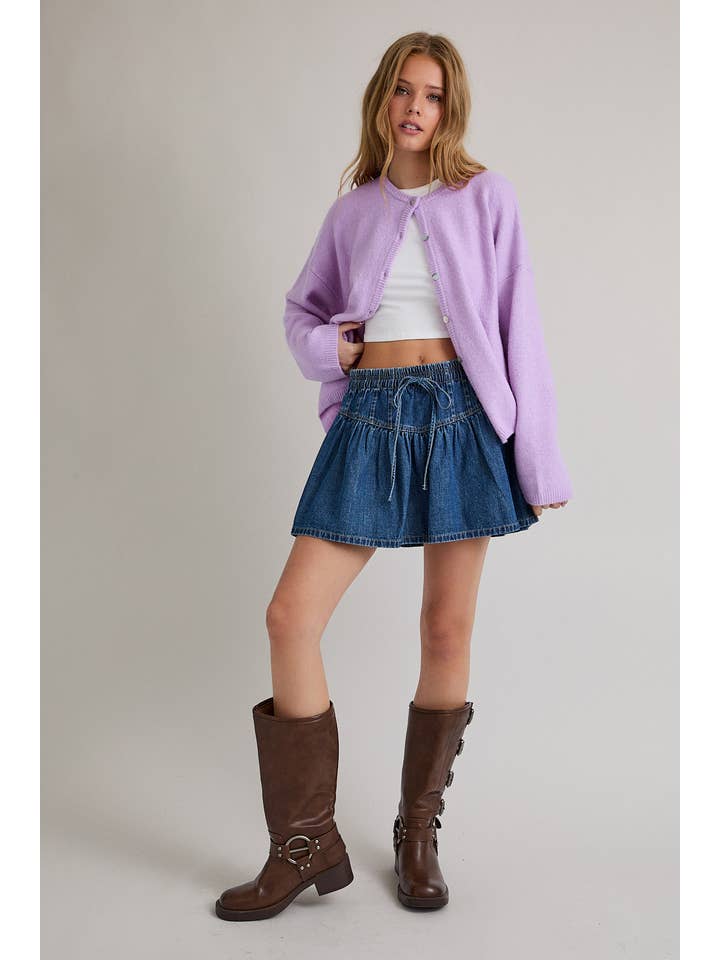 LE LIS - Wholesale Cardigan - Women's - LONG SLEEVE CREW NECK SWEATER CARDIGAN32