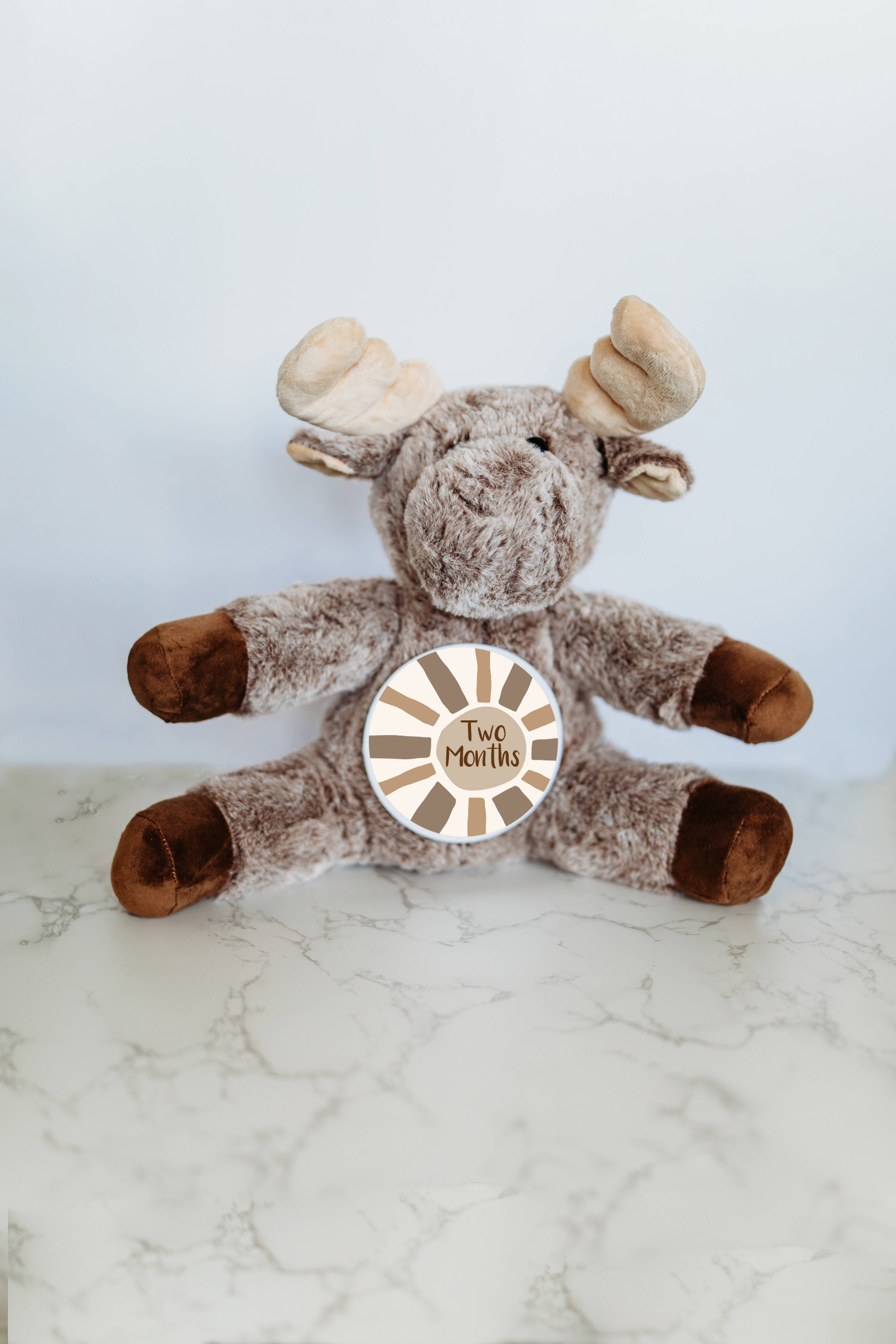 Grow With Me Baby Co - Wholesale Stuffed/Plush Toy - Kids & Baby - Monthly Milestone Discs, Moose Stuffed Animal0