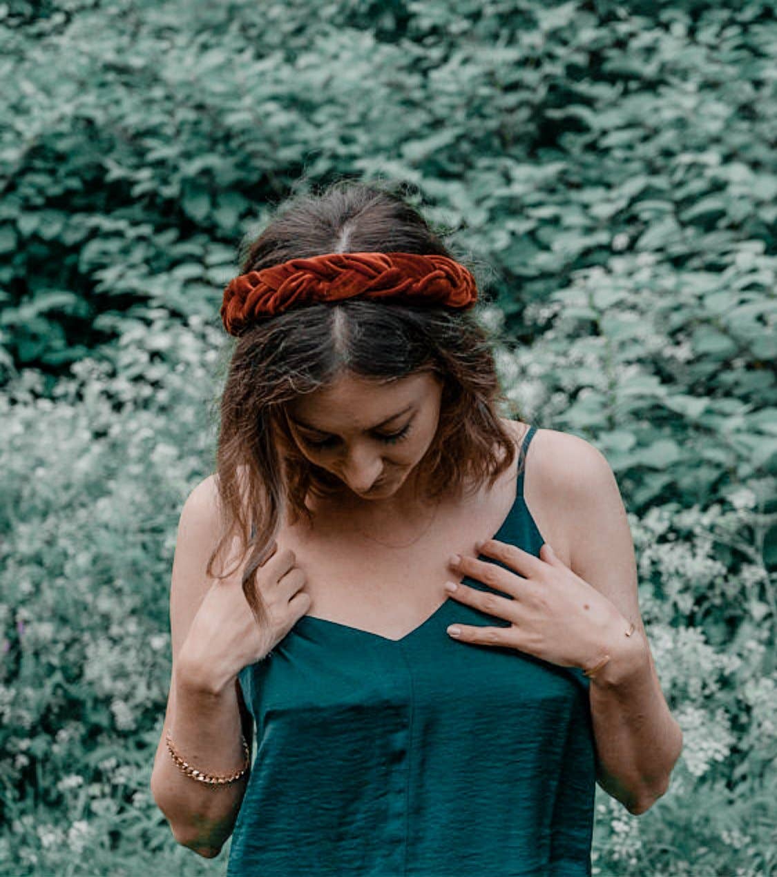 Iris Atelier - Wholesale Haarband - Dames - Gevlochten fluwelen hoofdband - kleinere versie4