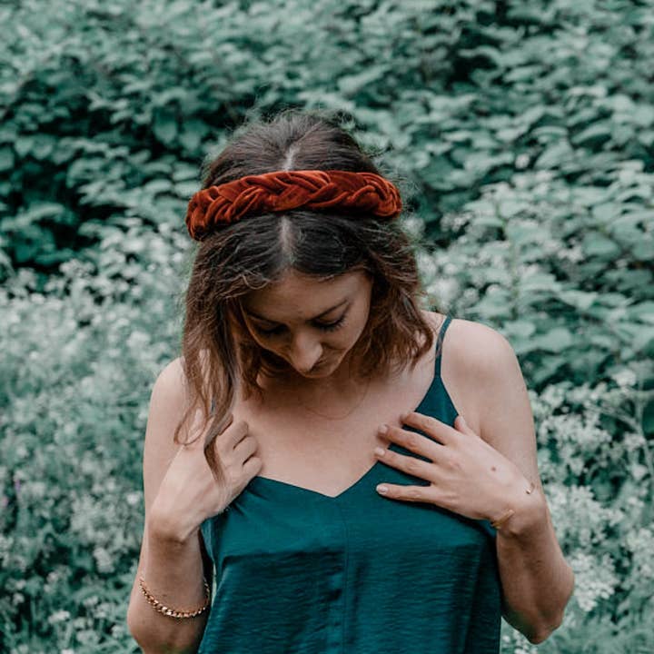 Iris Atelier - Wholesale Fashion Headband - Women's - Braided Velvet Headband - Smaller Version4