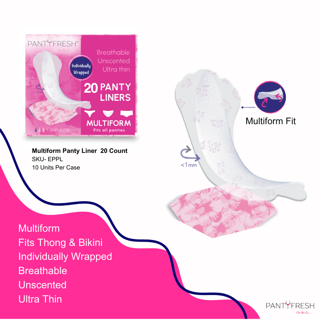 Panty Fresh - Wholesale Menstrual Pad/Liner - Ultra Thin Multi-Form Pantyliner Individually Wrapped Liners1