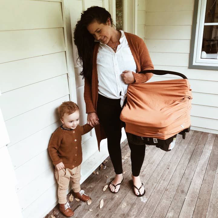 Zoe Sage - Wholesale Nursing cover – Maternity - 5 in 1 Multi-Use Nursing Mama Cover - Savannah Rust8