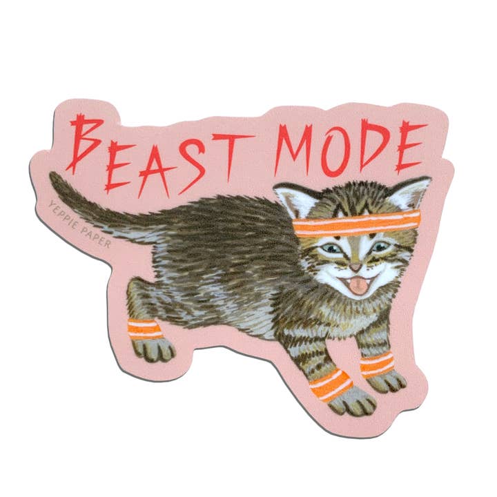 Yeppie Paper - Wholesale Sticker - Beast Mode Kitten Sticker1
