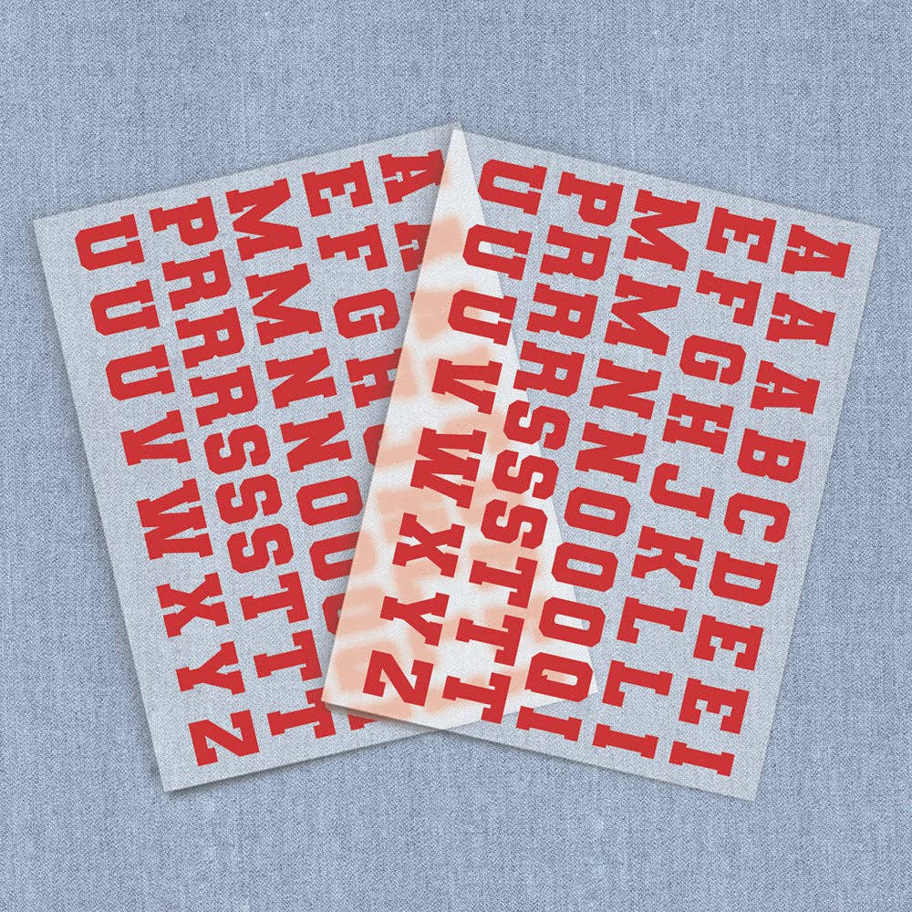 Iron It - Vendita all'ingrosso Decalcomania a sublimazione - Lettere Varsity, Trasferimenti Termici DTF2