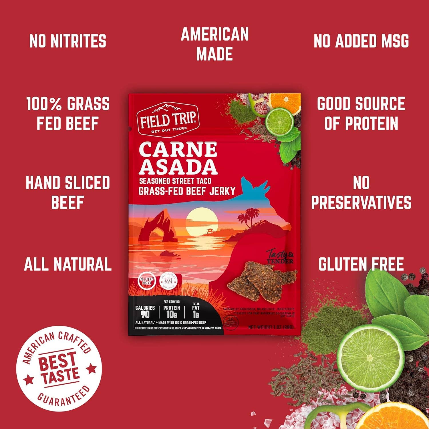 FIELD TRIP - Wholesale Jerky - Carne Asada Beef Jerky (1oz) 3