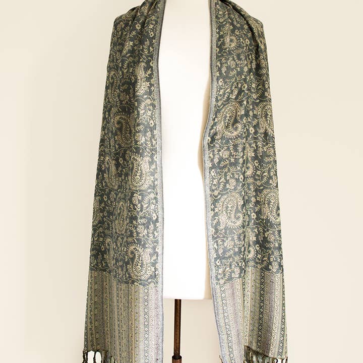 The Posh’mina - Wholesale Scarf - Women's - Blue Bird Slotted1