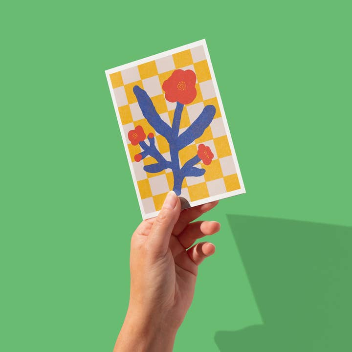 Willow Ship - Wholesale Everyday Greeting Card - The Red Flowers - Modern Floral Greeting Card1