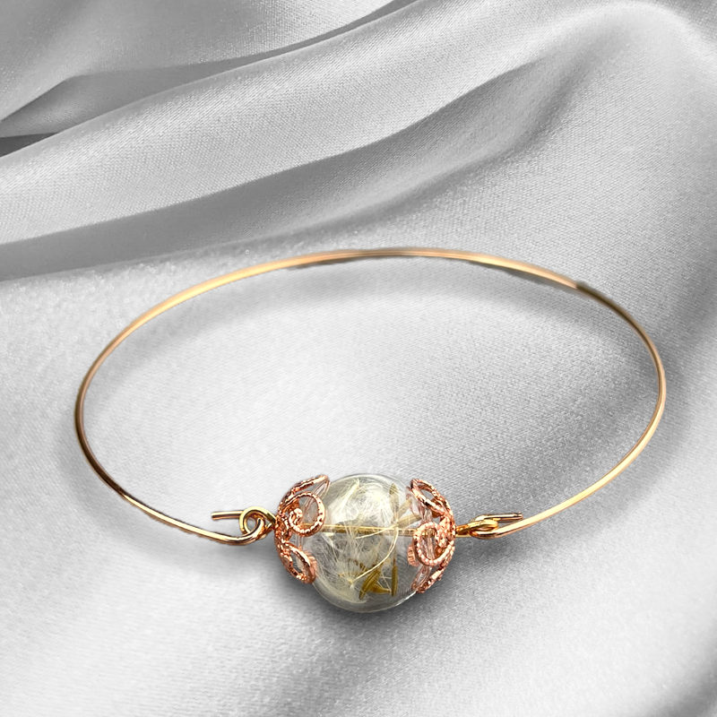 MadamLili - Wholesale Bangle Bracelet - Dandelion Seed Rose Gold Bangle - Rose Gold-plated9