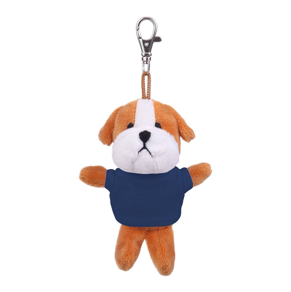 Plushland - Wholesale Keychain – Unisex - 4" Keychain - Bulldog with customized shirt6