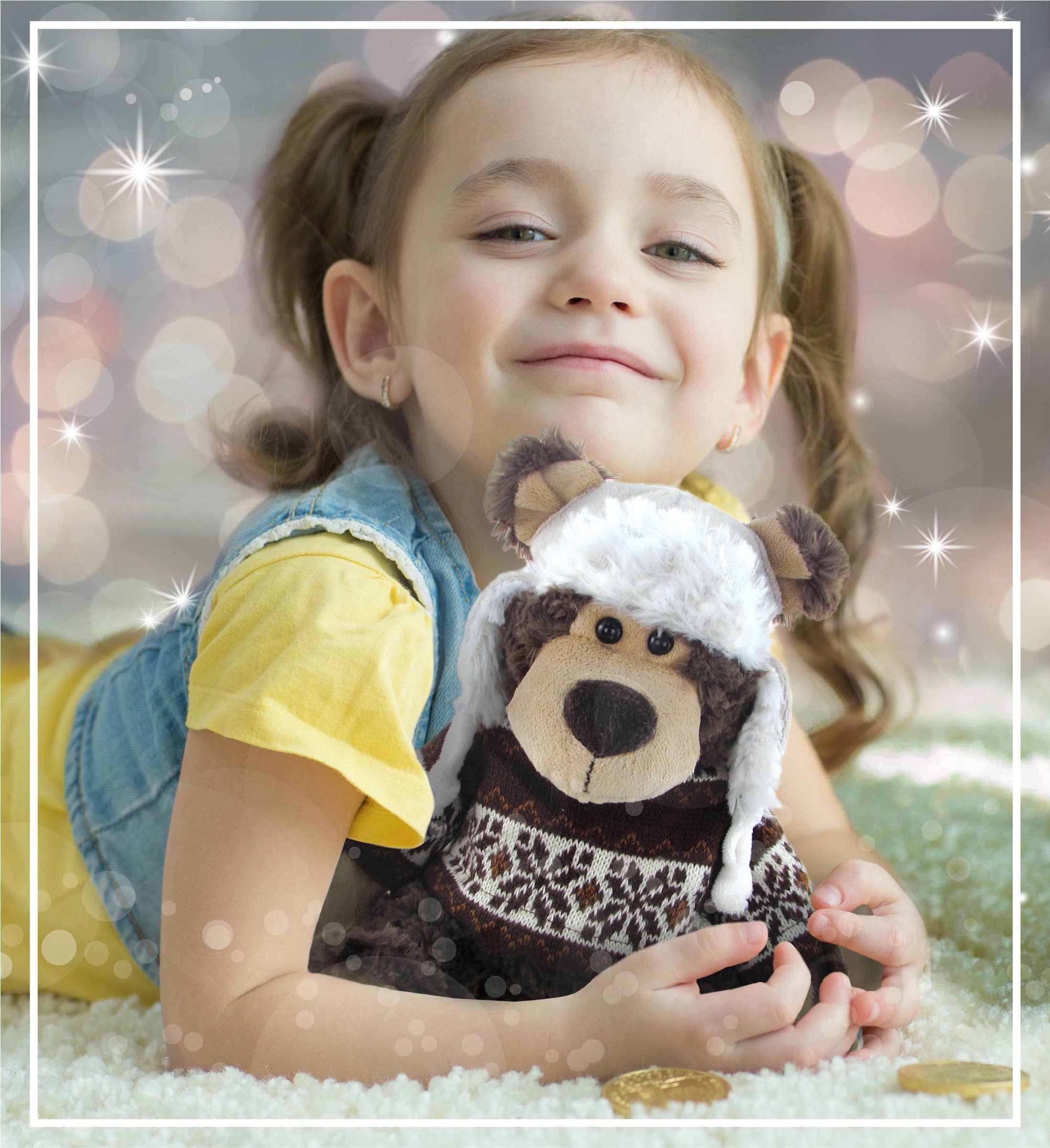 Cota Global – Peluche - Crianças e bebés por atacado – Urso Pardo Super Macio com Roupas4