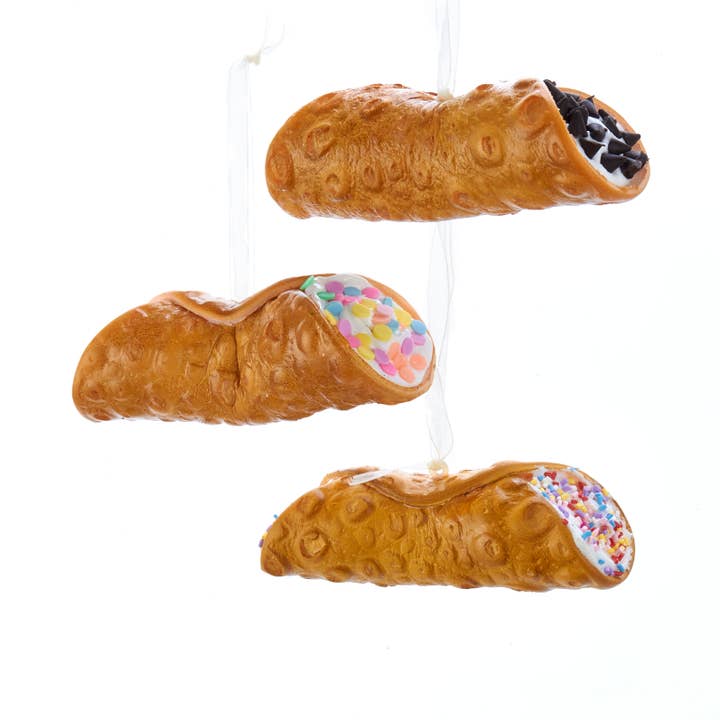 Kurt S. Adler, Inc. - Wholesale Ornament Set - 4.5"FOAM CANNOLI ORNAMENT 3/ASSTD