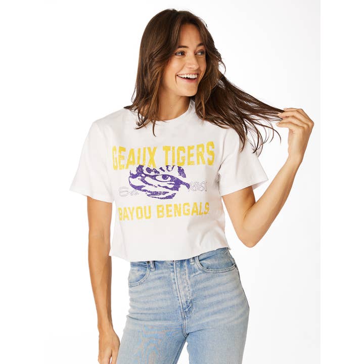 T-shirt court The Geaux Tigers pour la vente par Stewart Simmons