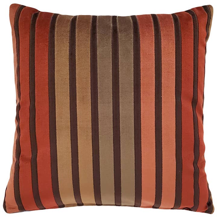 Canyon Stripes, cuscino in velluto testurizzato, 50,8 x 50,8 cm quadrati per la vendita all'ingrosso da parte di Pillow Decor