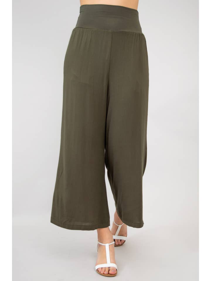 Blue Sky Clothing Co LLC - Wholesale Pants - Women's - Landon Capri, Khaki, Linen Bamboo3