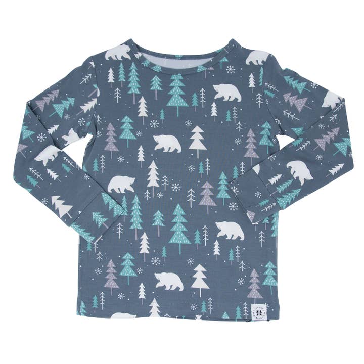Big Kid Pajama - Winter Forest for wholesale on Faire