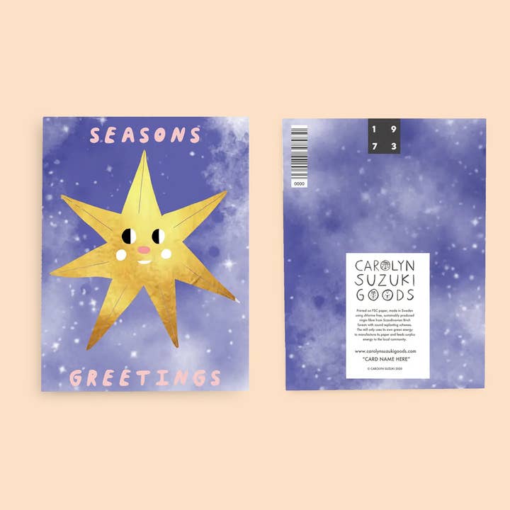 Carolyn Suzuki - Vente Cartes de vœux saisonnières - NORTH STAR - Carte de vacances1