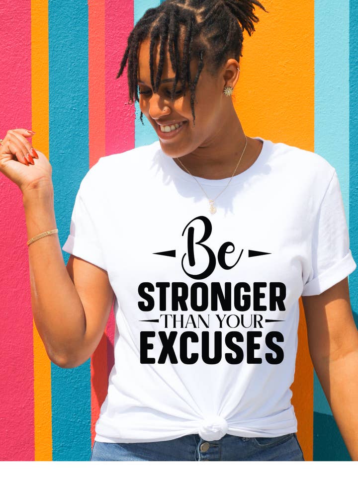 CAMISETA UNISEX STRONGER THAN MY EXCUSES para venta al por mayor de Rootedingreatness