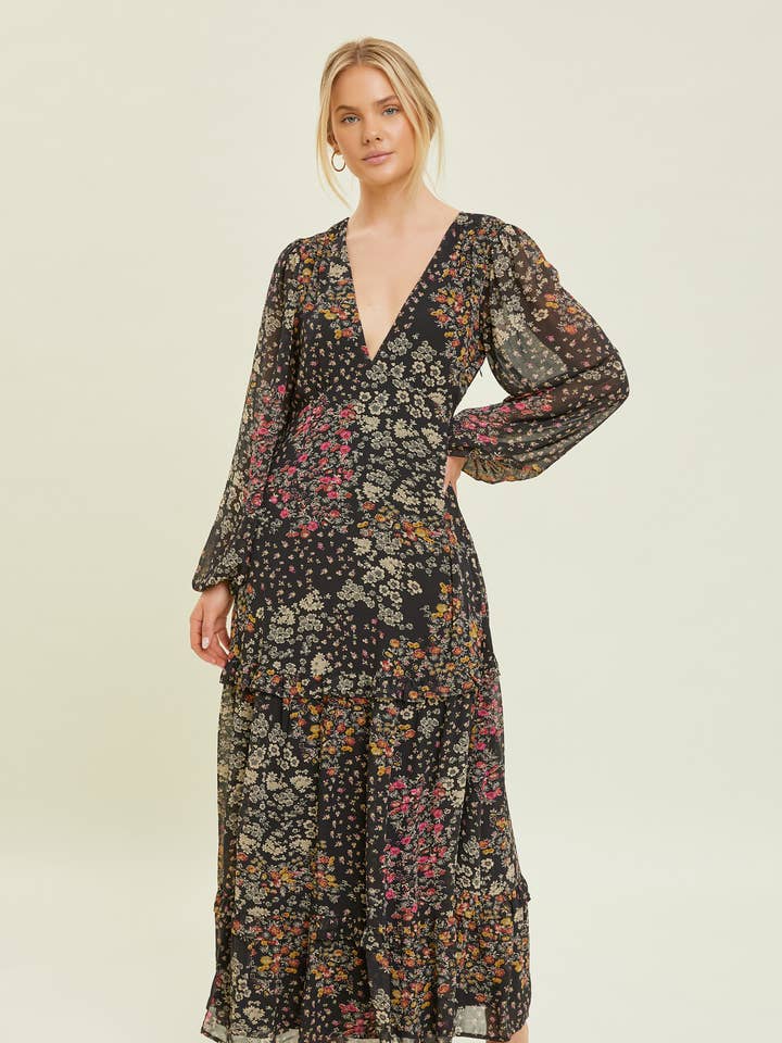Baevely by Wellmade USA - Wholesale Dress - Women's - RUFFLED TEIRED MAXI