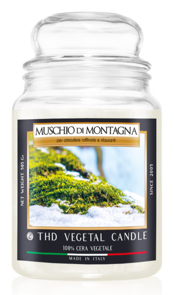 Thd Tophouse - Wholesale Jar/Filled Candle - THD Vegetal Candle 585 gr Mountain Moss 4/400