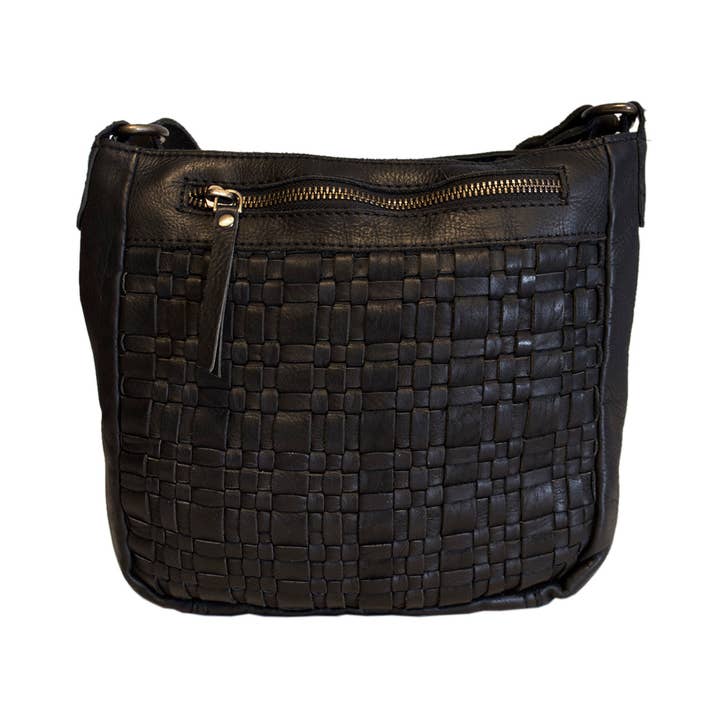 Arrigo - Wholesale Crossbody Bag - Women's - Arrigo Braided Leather Crossbody Shoulder Bag - 4 Colours1