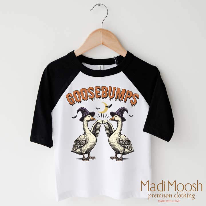 Madi Moosh - Wholesale Screen Printed T-Shirt - Kids - Goosebumps Retro Halloween Shirt - Country Halloween Tee1