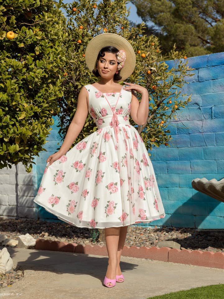 Roseto Swing dress for wholesale by Rockin Bettie