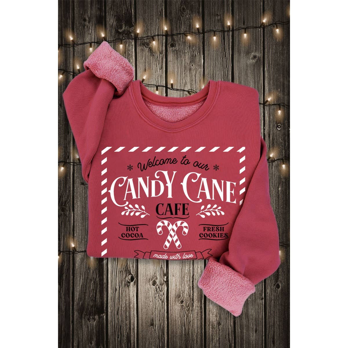 HRTandLUV – Engroshandel Sweatshirt - Dame – VELKOMMEN TIL VORES CANDYCANE MINERAL SWEATSHIRTS