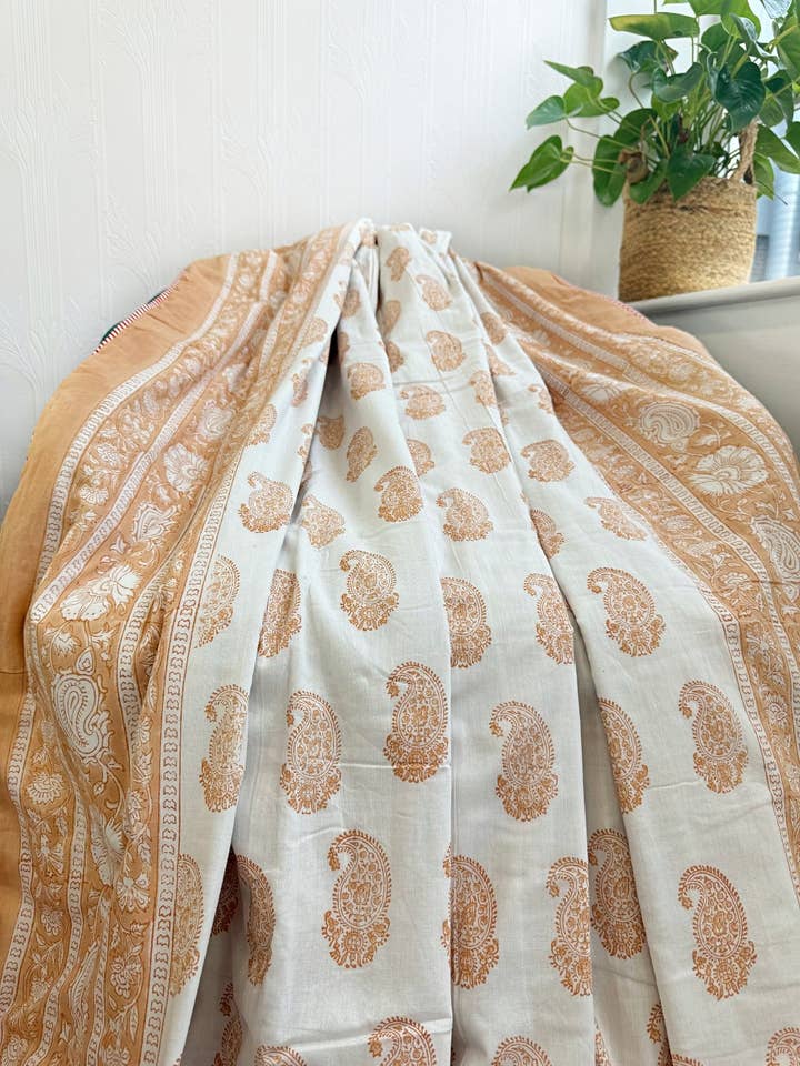 Dohar estivo reversibile stampato a mano di alta qualità per la vendita all'ingrosso da parte di Essential Designs London