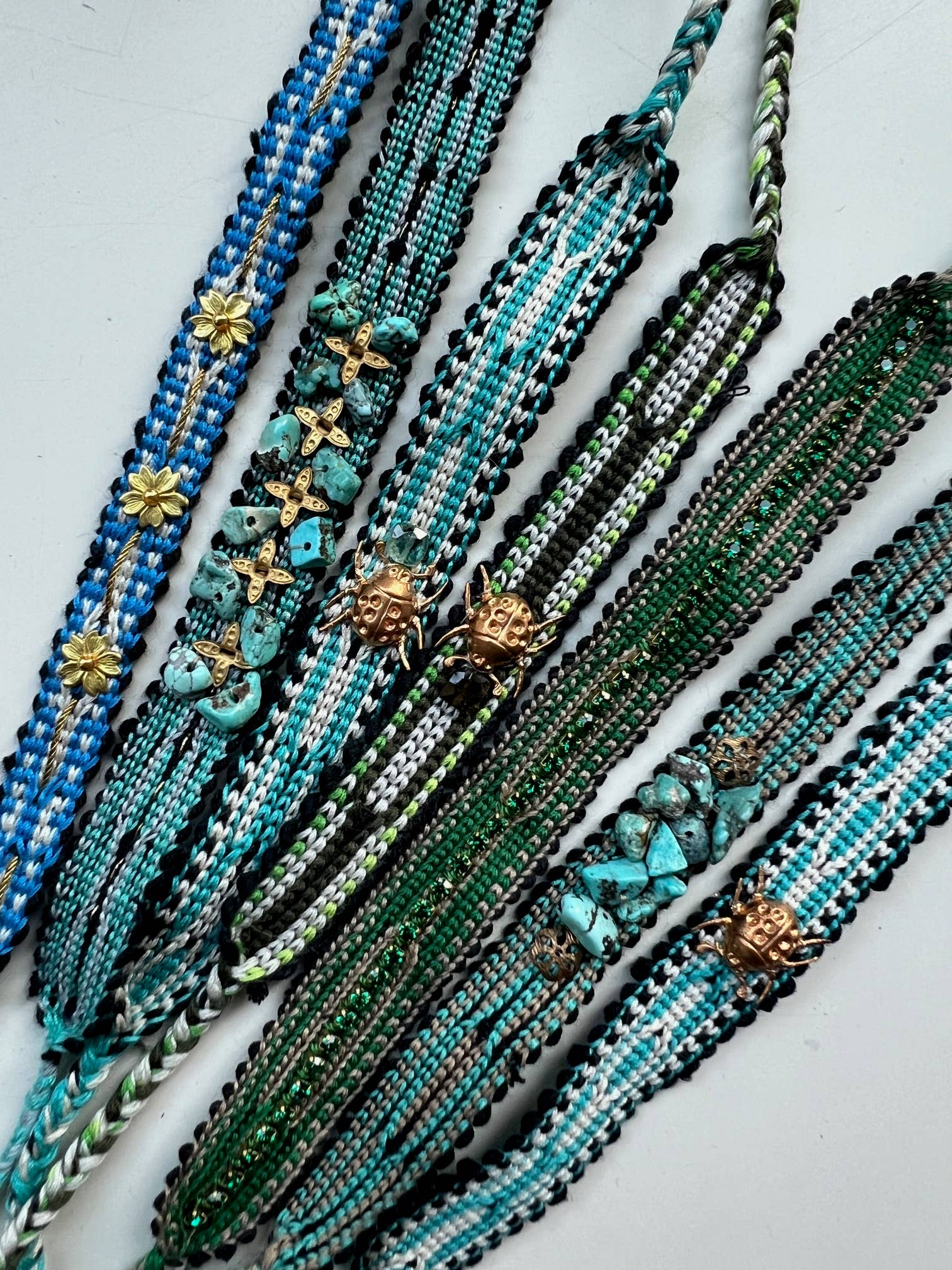 Tezeè - Wholesale Woven/Braided Bracelet - embroidered ikat fabric bracelet10