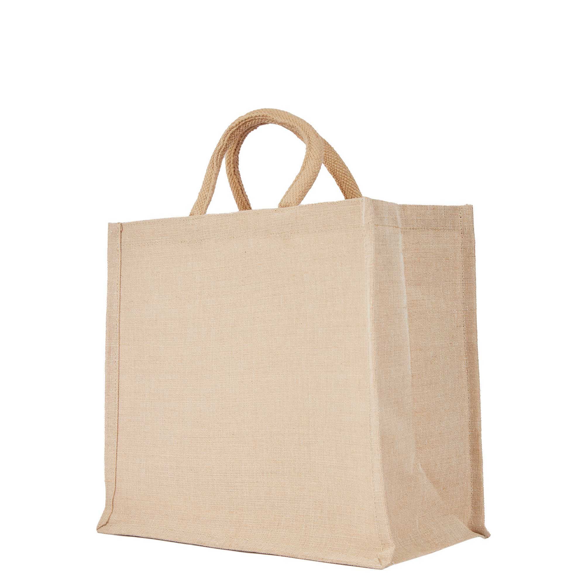 ecojutebags - Vendita all'ingrosso Borsa per shopping/spesa - 4 Borse per la Spesa in Iuta con Manici 12"x13"x7"3