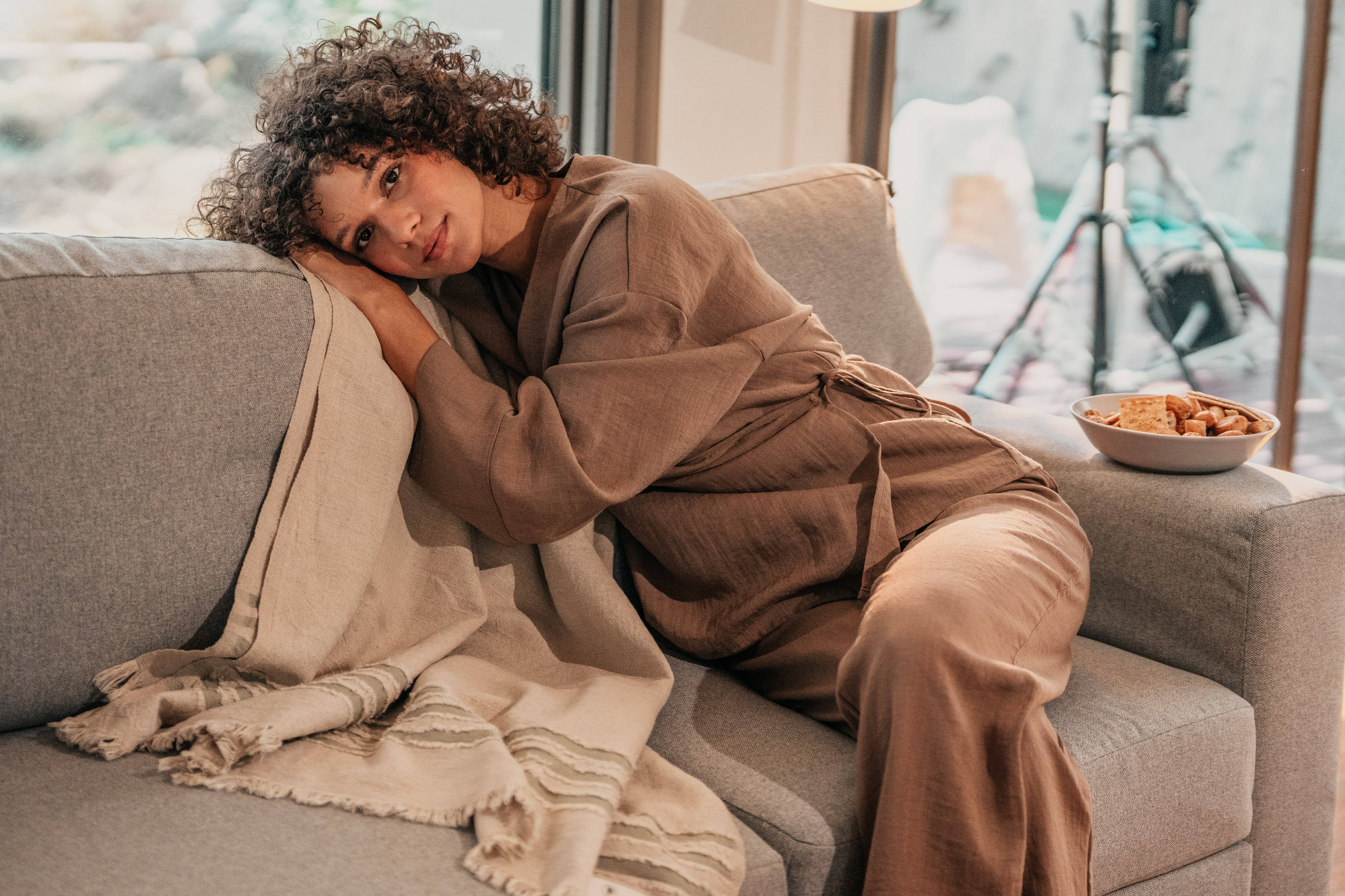 Primitive - Vente Plaids - Plaid à carreaux en lin Thalisse W015