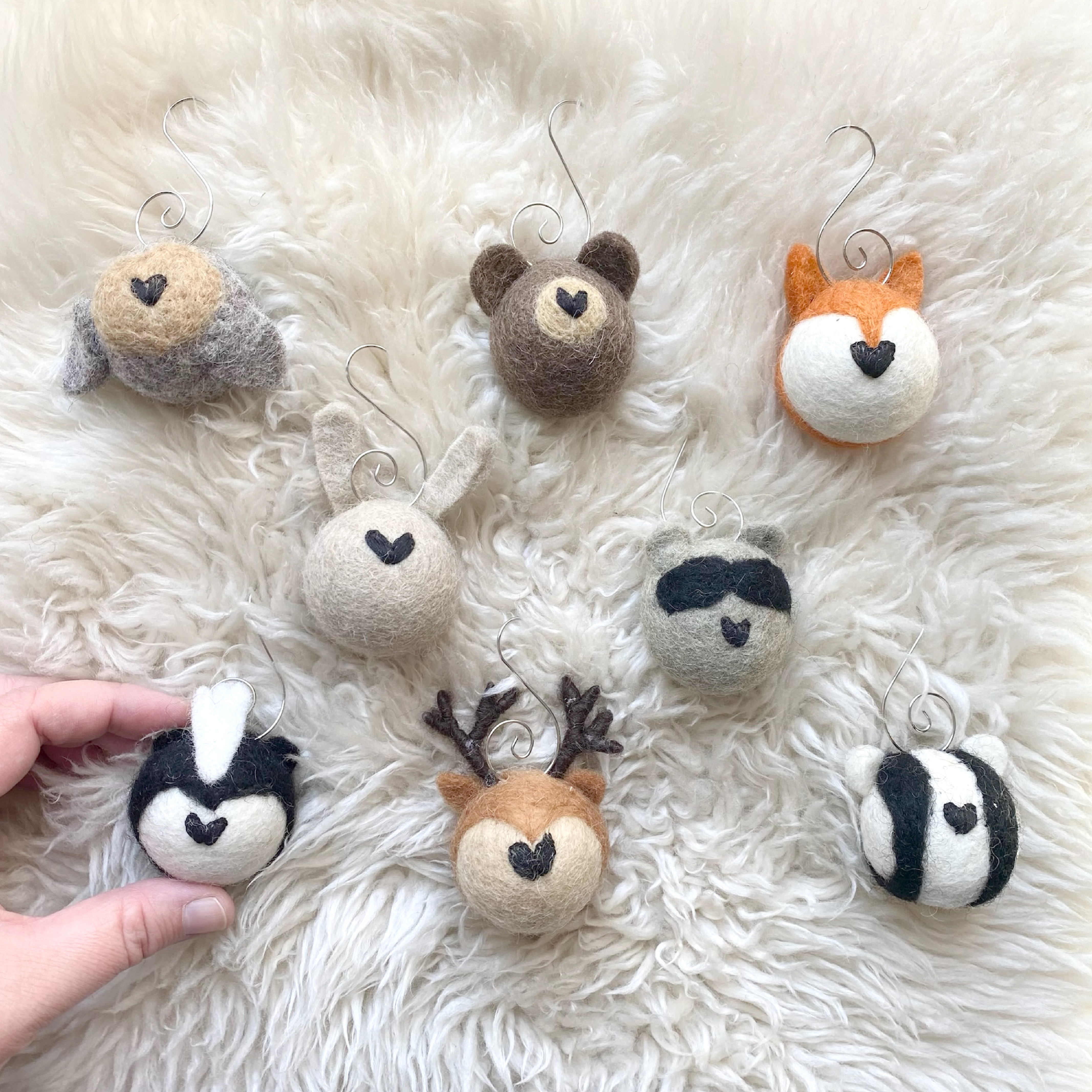 Sheep Farm Felt - Wholesale Ornament Set - Felt Woodland Animal Ornaments (SFF Exclusive) | 1 or Set of 82