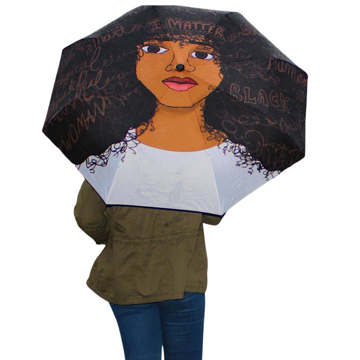 I Matter African American Unique Large Umbrella for wholesale by Designs By Dij