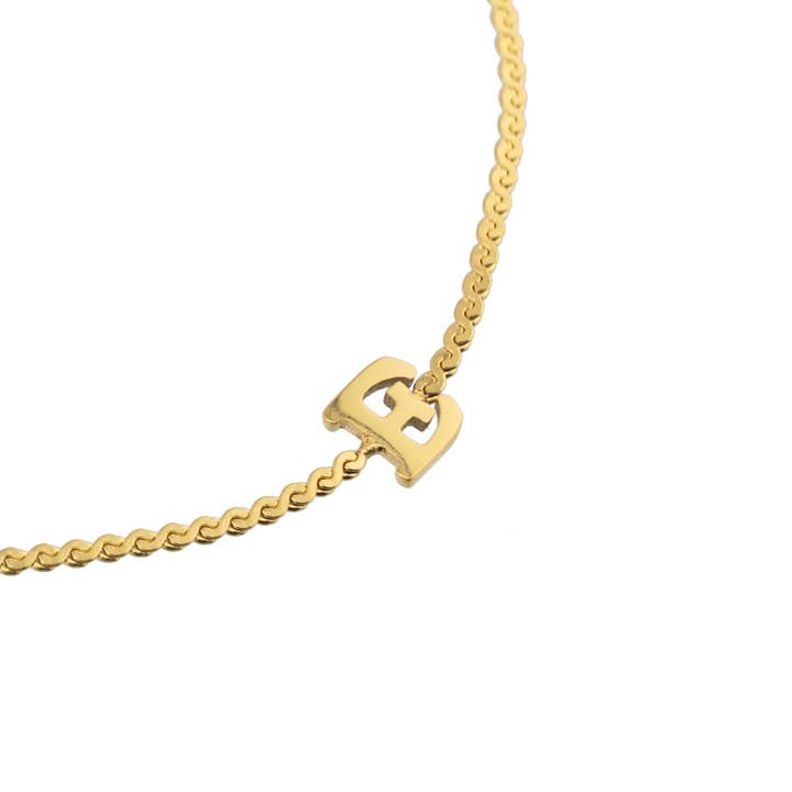 Brenda Grands Jewelry - Wholesale Charm/Dangle Bracelet - Waterproof Dainty Gold Initial Bracelet4