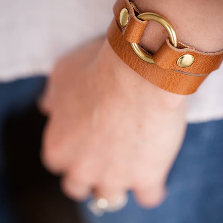 Aura Design Co. - Wholesale Bangle Bracelet - Leather Bracelet - O-Ring Wrap3