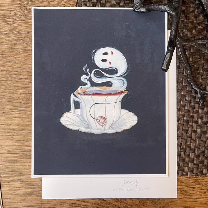Imprimé Ghostea orné | Art alternatif au café et au thé pour la vente par Art By Shennifr