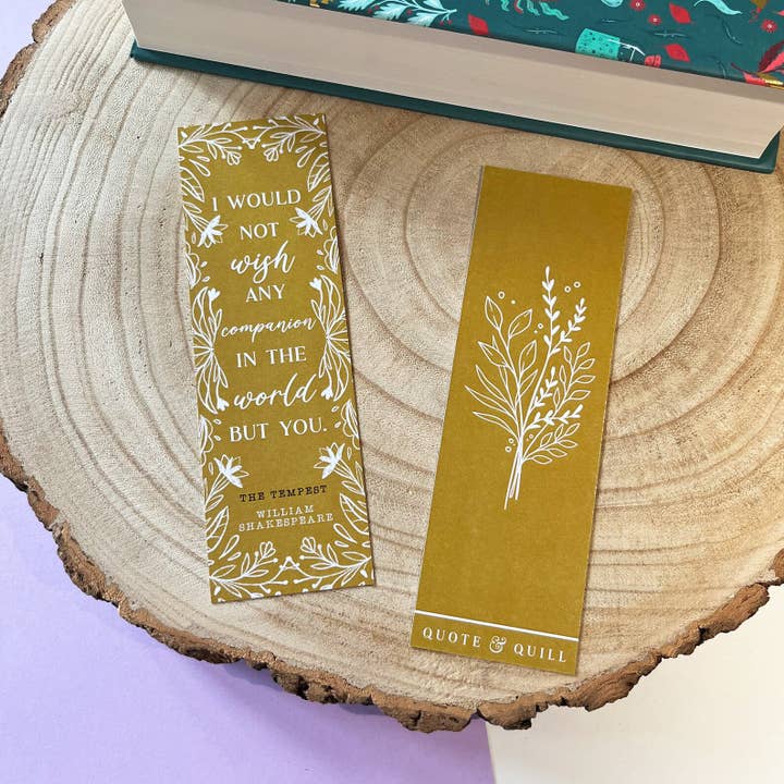 Quote and Quill - Wholesale Bookmark - The Tempest - 'Any Companion In The World' Bookmark