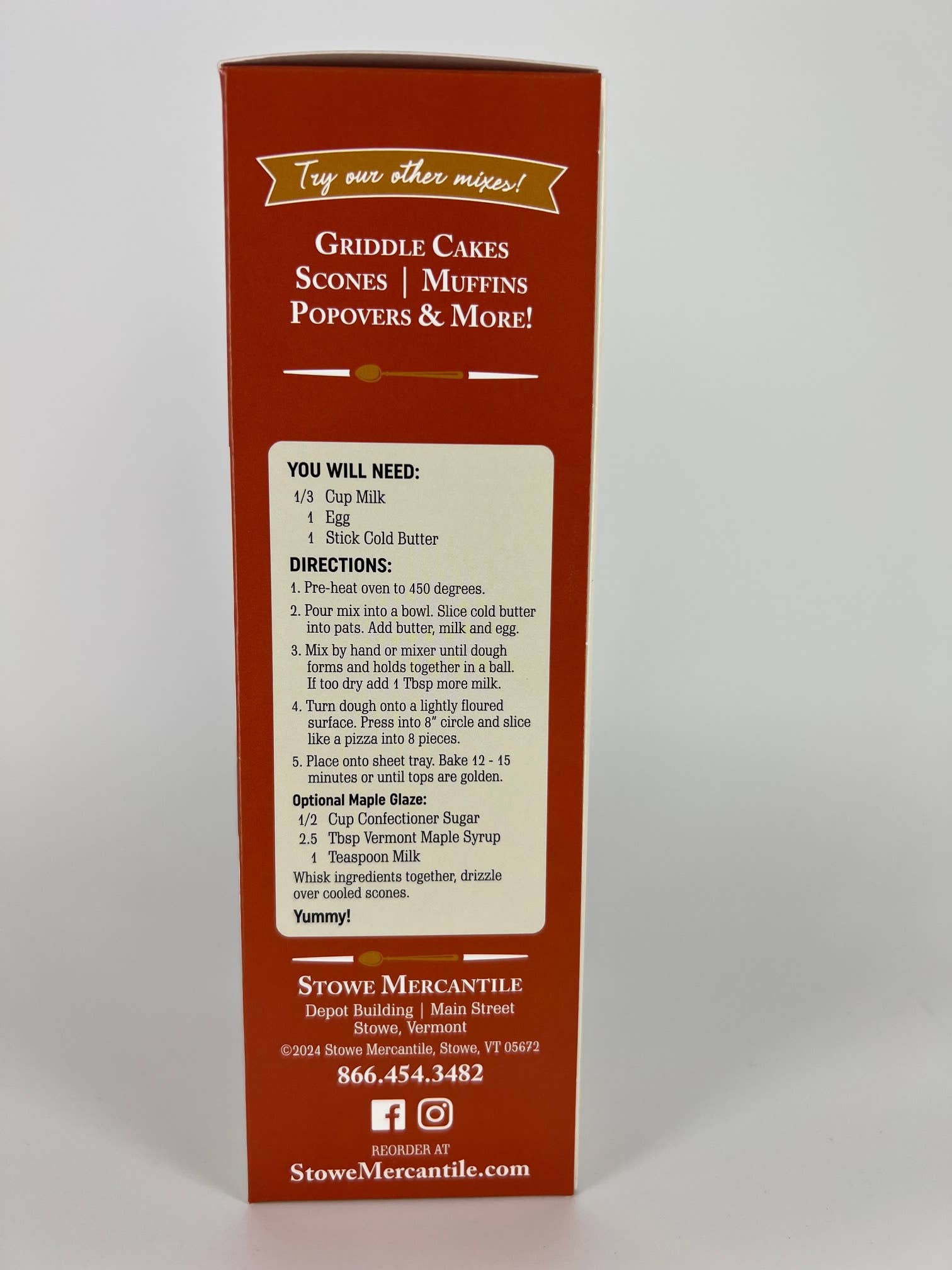 Stowe Mercantile Kitchen – Großhandel Keks-Mix – Ahorn-Scones aus Vermont2