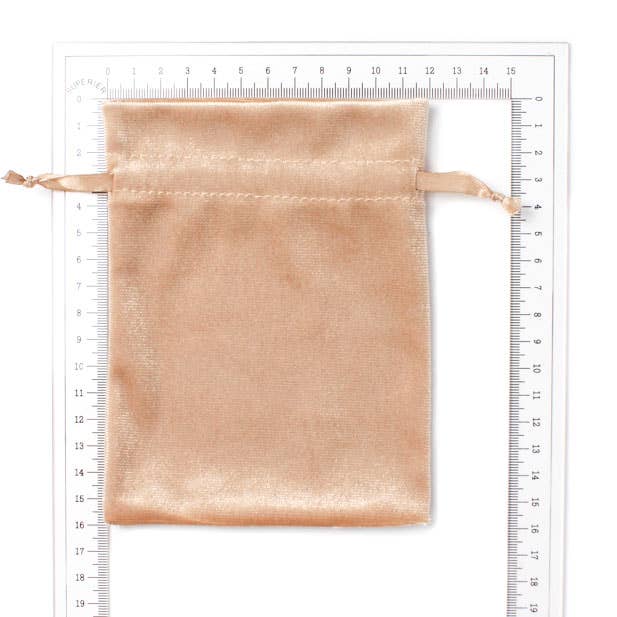 Inca UK - Vente Pochette cadeau - Pochette en velours fauve clair 15x12cm.3