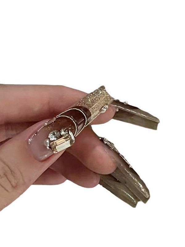 StyleGalX - Wholesale Press-On/Fake Nails - Detachable Rhine Stones Press-On Nails3