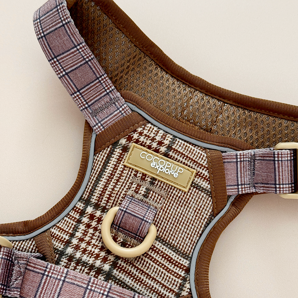 Cocopup London – wholesale Pet harness – Dog – Explore Harness - Pup Plaid2