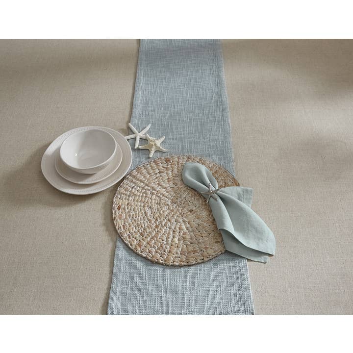 Split P - Wholesale Placemat - Braided Hyacinth Round Placemat - White