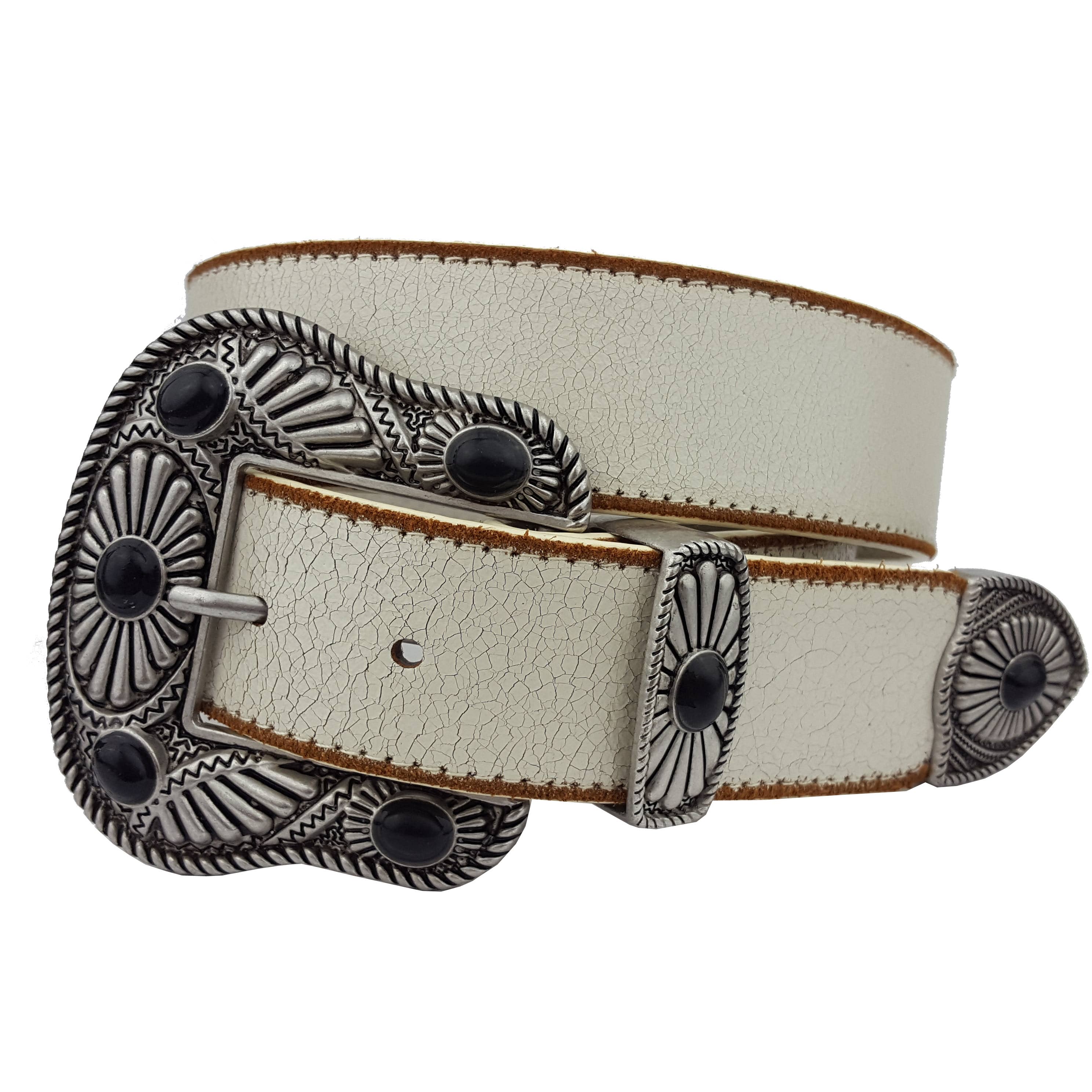 Axesoria West – Cinto - Mulher por atacado – Cinto em couro vintage com fivela ocidental1