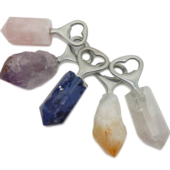 Rock Paradise - Wholesale Bottle/Wine Opener - Natural Stone Bottle Opener Citrine, Agate, Rose and Crystal